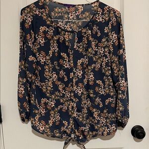 Floral Grey Blouse